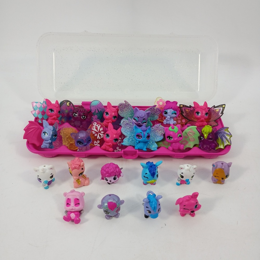 Lot of 22 Hatchimals CollEGGtibles Wilder Wings with Storage Case